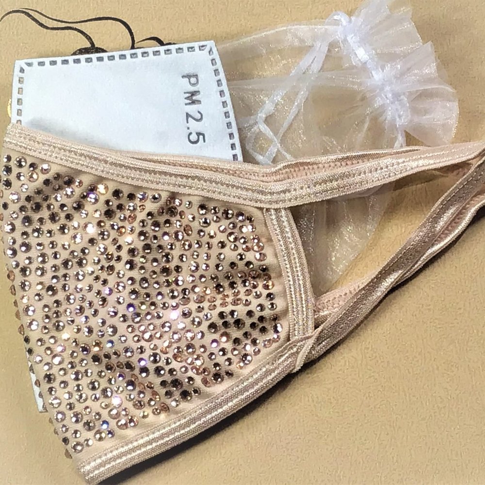 NUDE !! Extra Bling Bling Rhinestone Face Masks